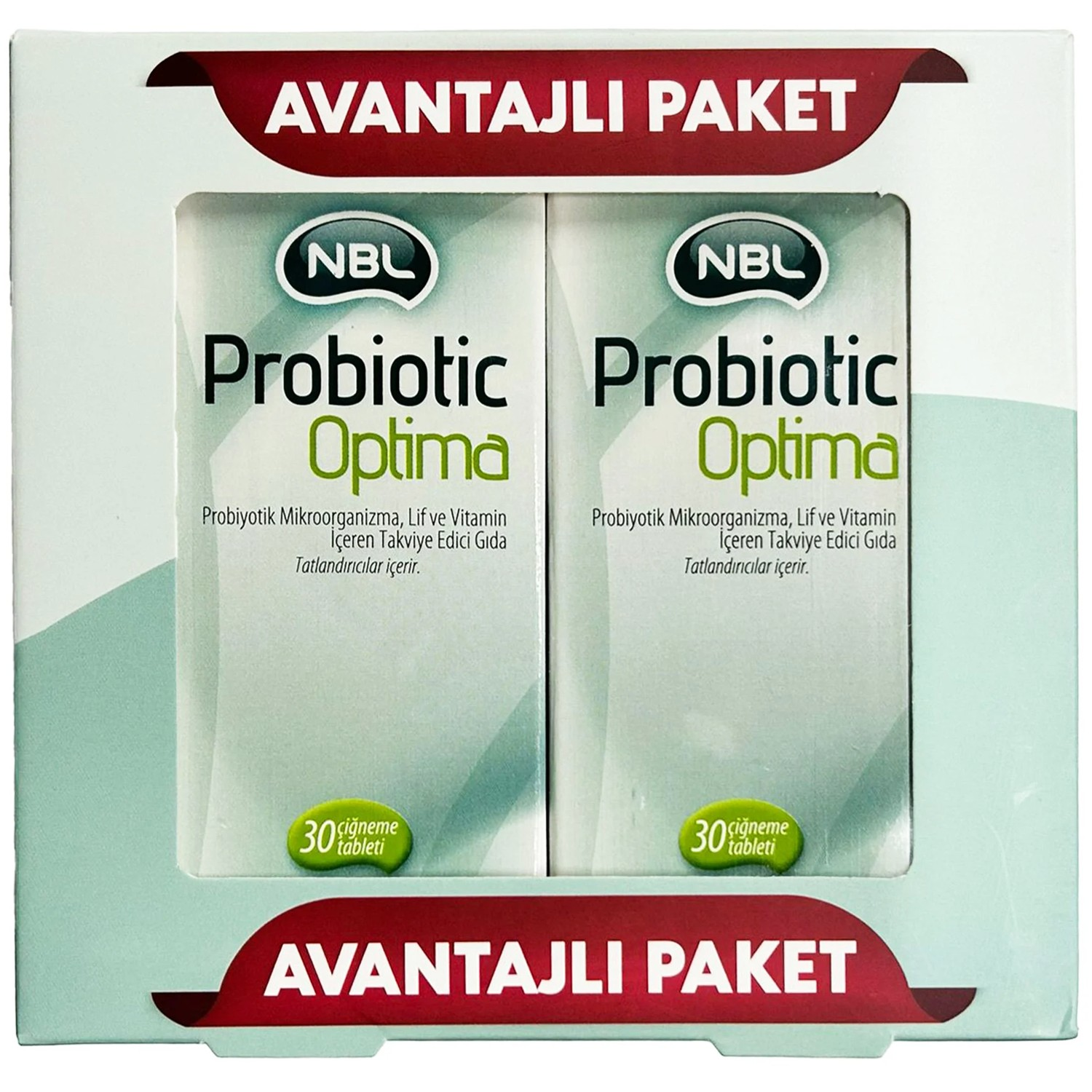 Nbl Probiotic Optima 30 Çiğneme Tableti 2 li Avantaj Paket