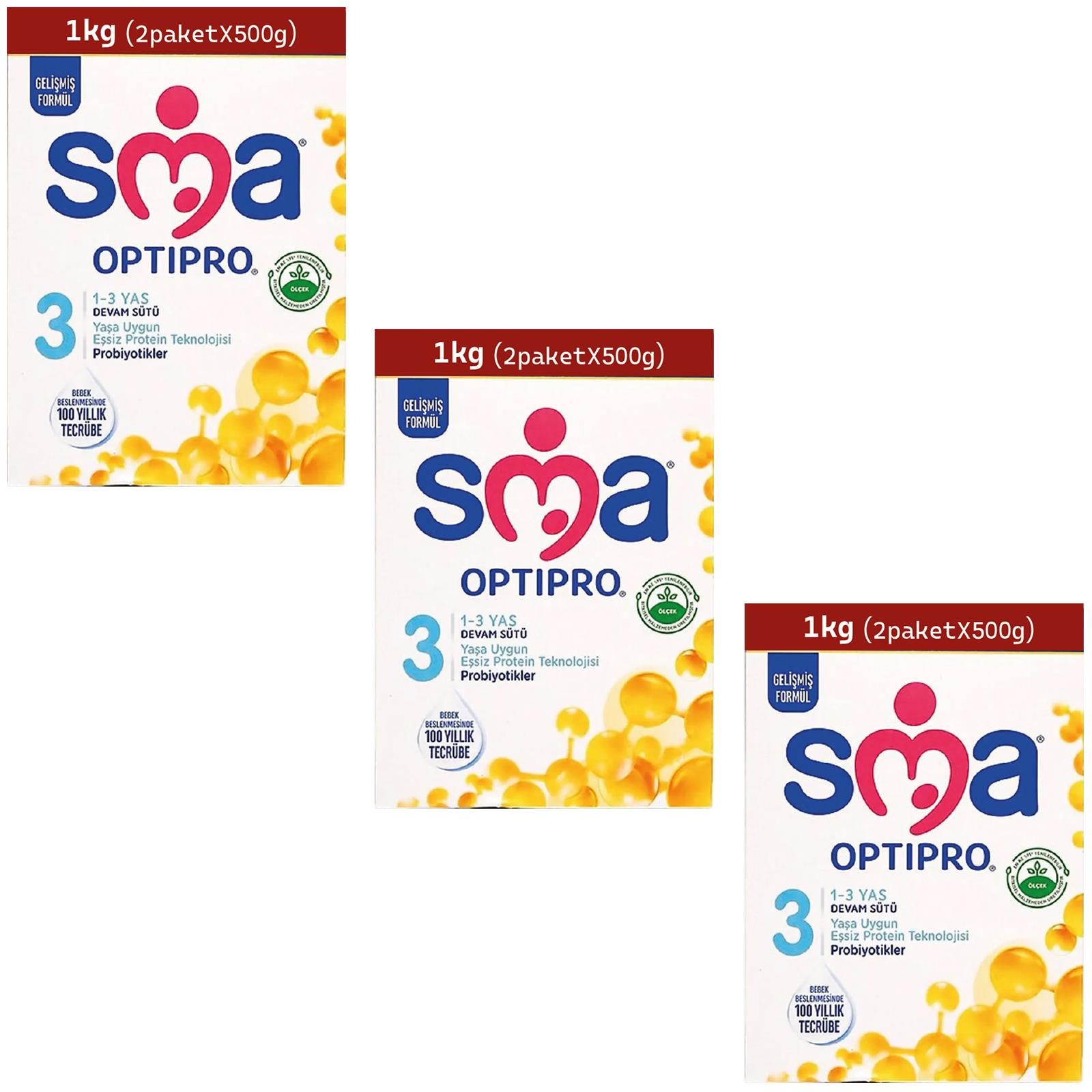 Sma Optipro Probiyotik 3 Devam Sütü 1000 gr 3 ADET
