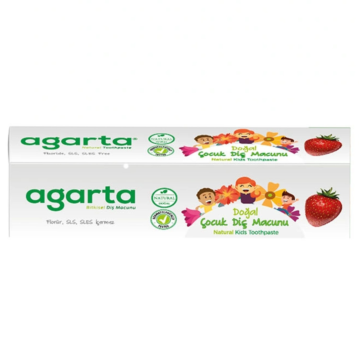 Agarta Doğal Çilekli Florürsüz Çocuk Diş Macunu 75 ml