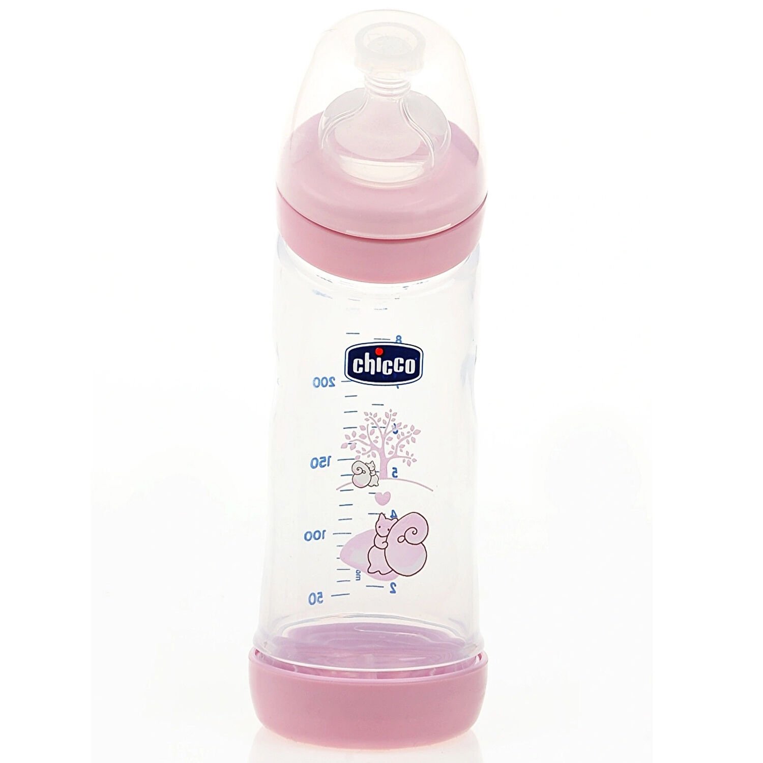 Chicco Wellbeing Açılı 250 ml Pembe Biberon