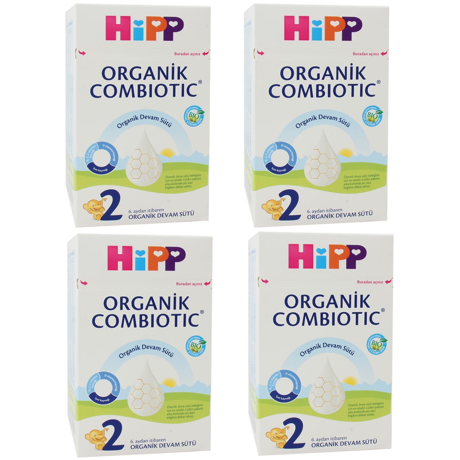 Hipp 2 Organik Combiotic Devam Sütü 800 gr 4 ADET