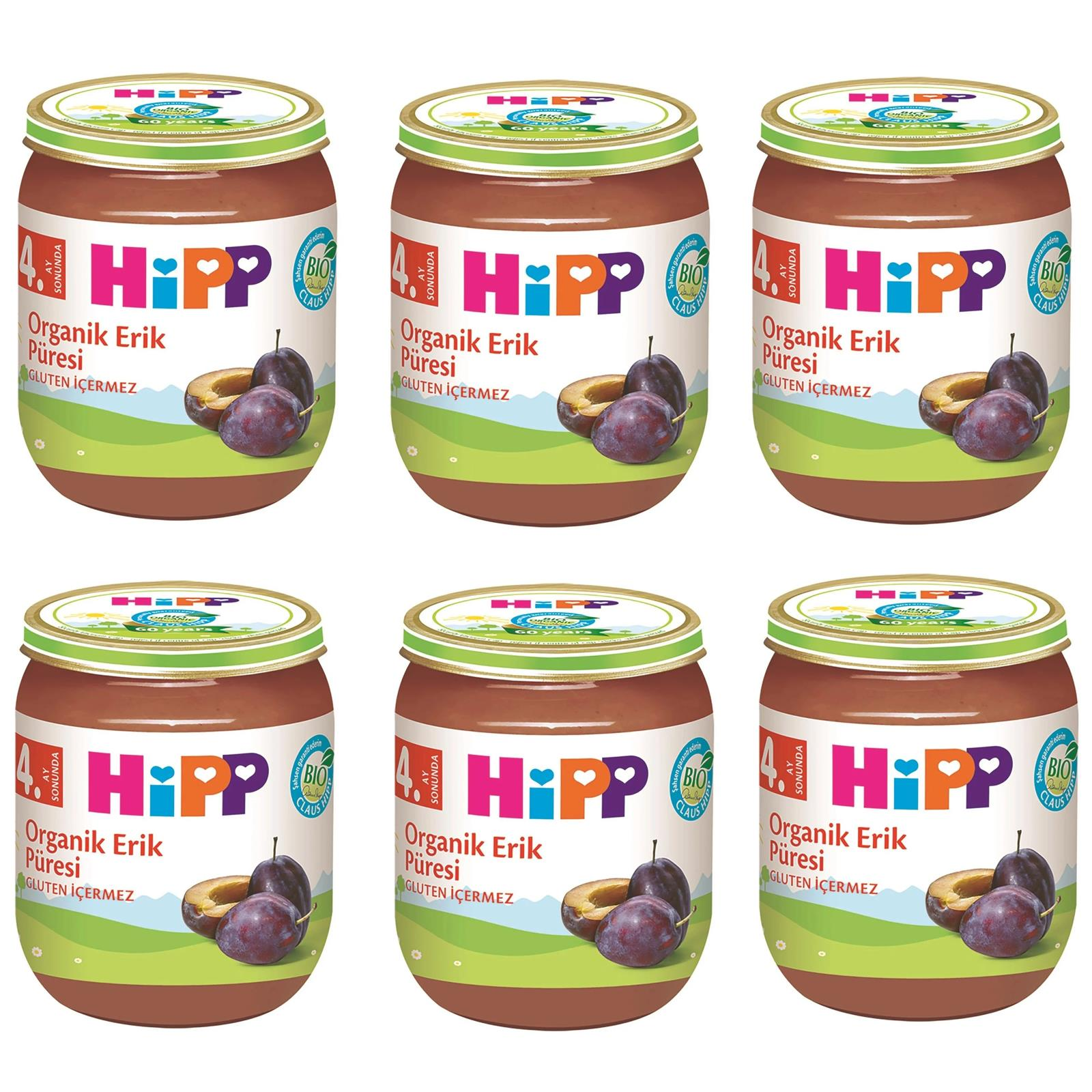 Hipp Kavanoz Maması Organik Erik Püresi 125 gr 6 ADET