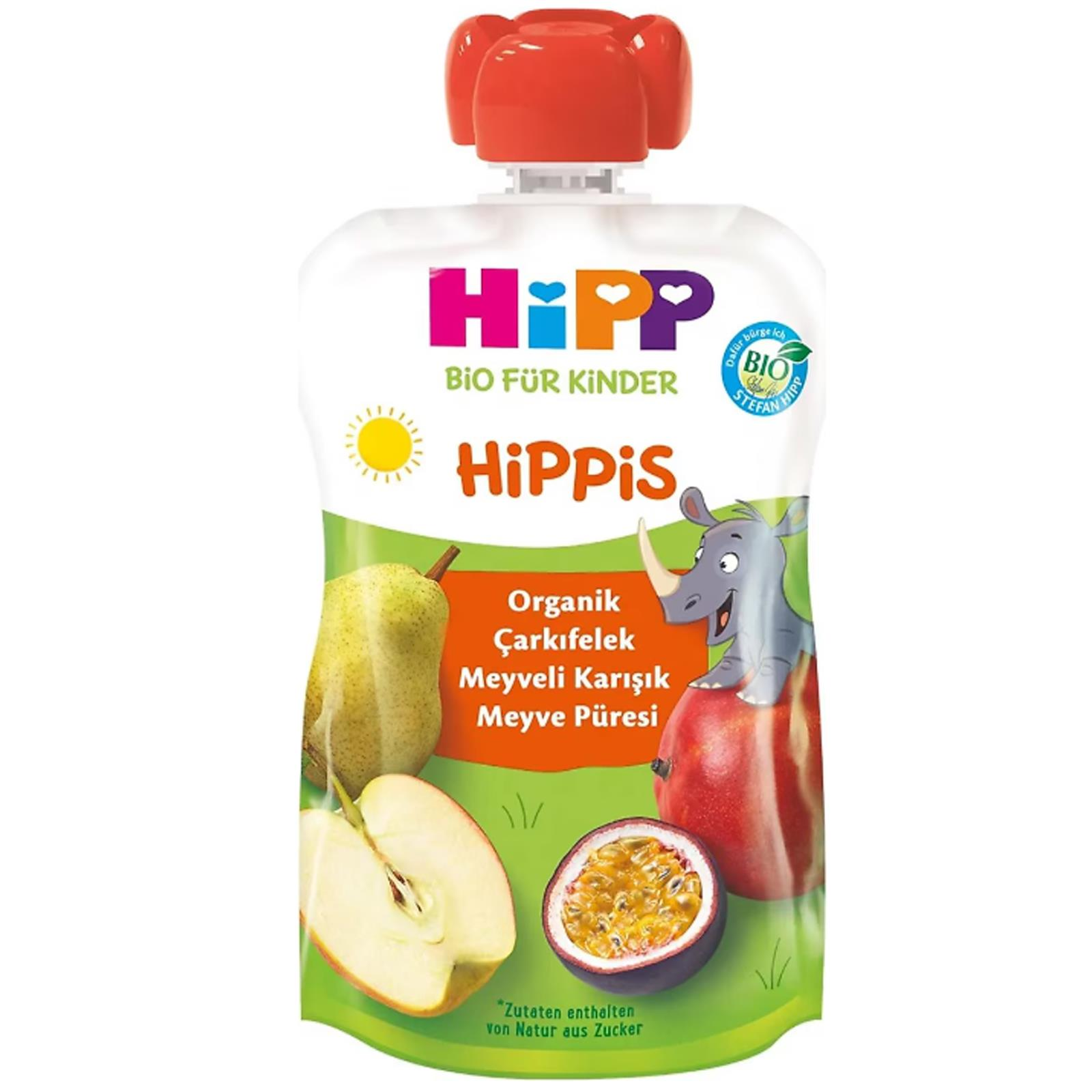 Hipp Organik Çarkıfelek Meyveli Karışık Meyve Püresi 100 gr