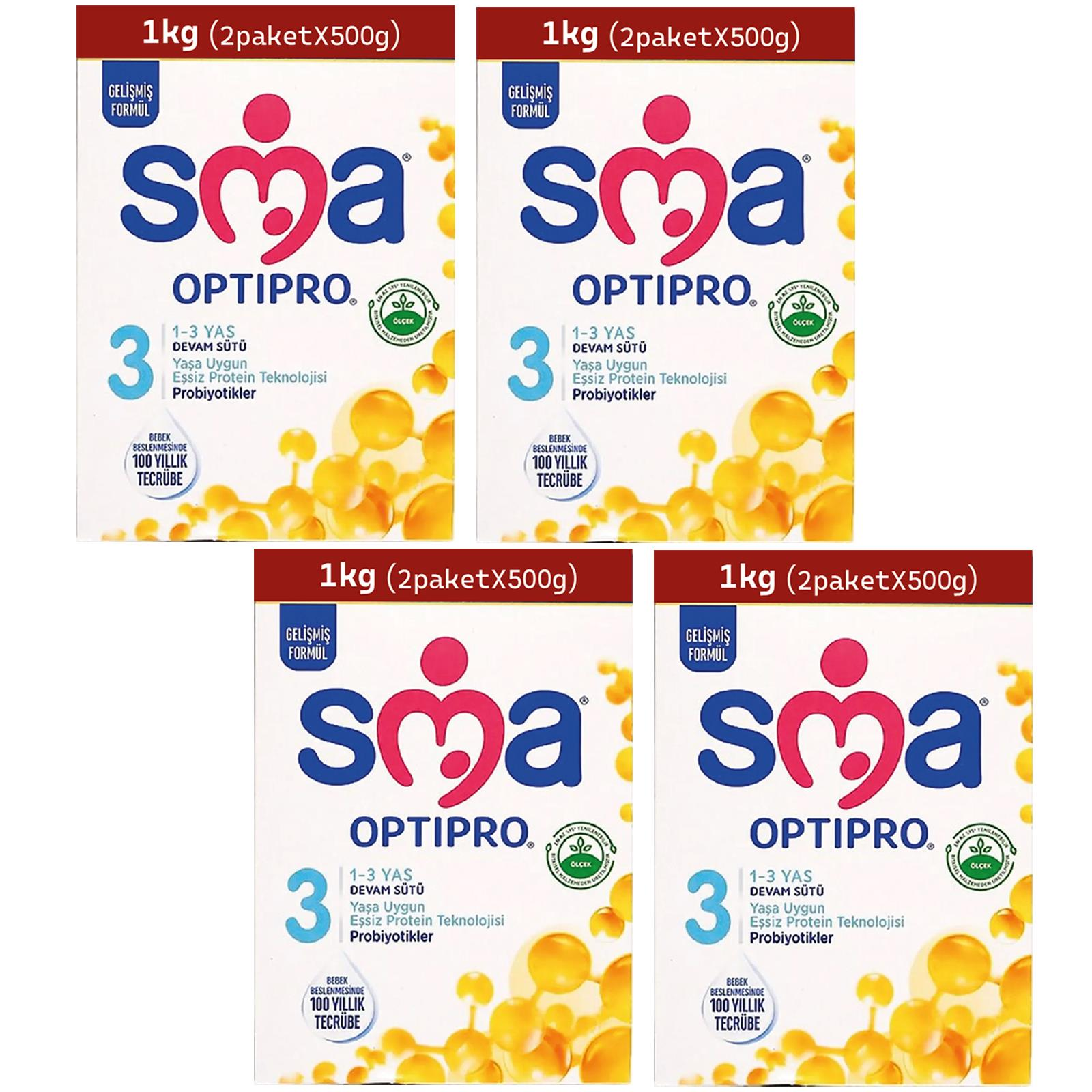 Sma Optipro Probiyotik 3 Devam Sütü 1000 gr 4 ADET