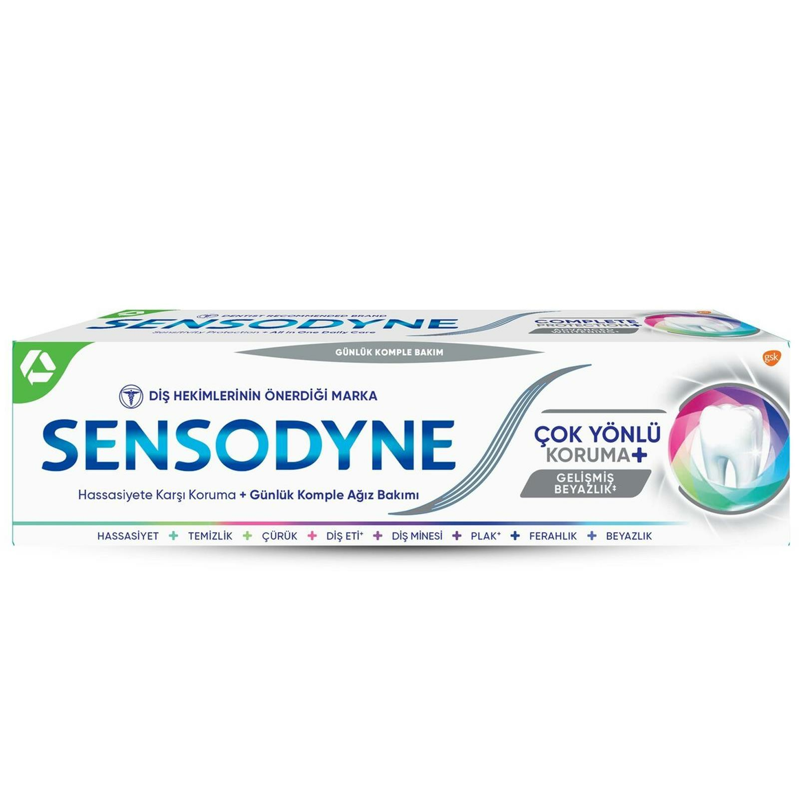 Sensodyne Çok Yönlü Koruma Gelişmiş Beyazlık Diş Macunu 75 ml