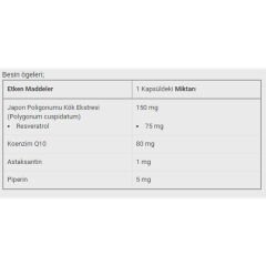 Dinamis Resveratrol Co-Enzyme Q10 Astaxanthin Takviye Edici Gıda 30 Kapsül