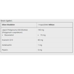 Dinamis Resveratrol Co-Enzyme Q10 Astaxanthin Takviye Edici Gıda 30 Kapsül