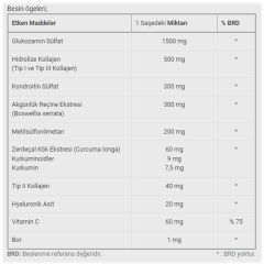 Dinamis Glucosamine Chondroitin Msm With Collagen & Boswellia 6 gr x 30 Şase