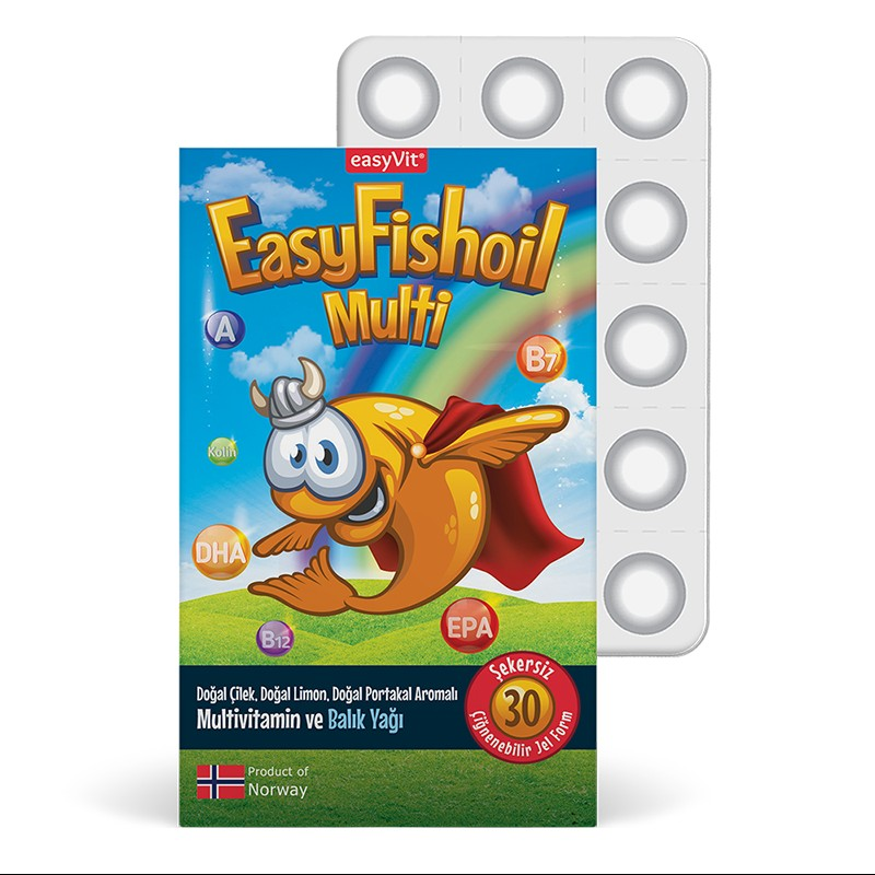 EasyFishoil Multi Omega 3 Çiğnenebilir 30 Jel Form