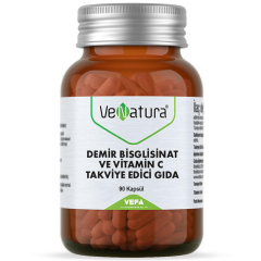 Venatura Demir Bisglisinat Ve Vitamin C 90 Kapsül