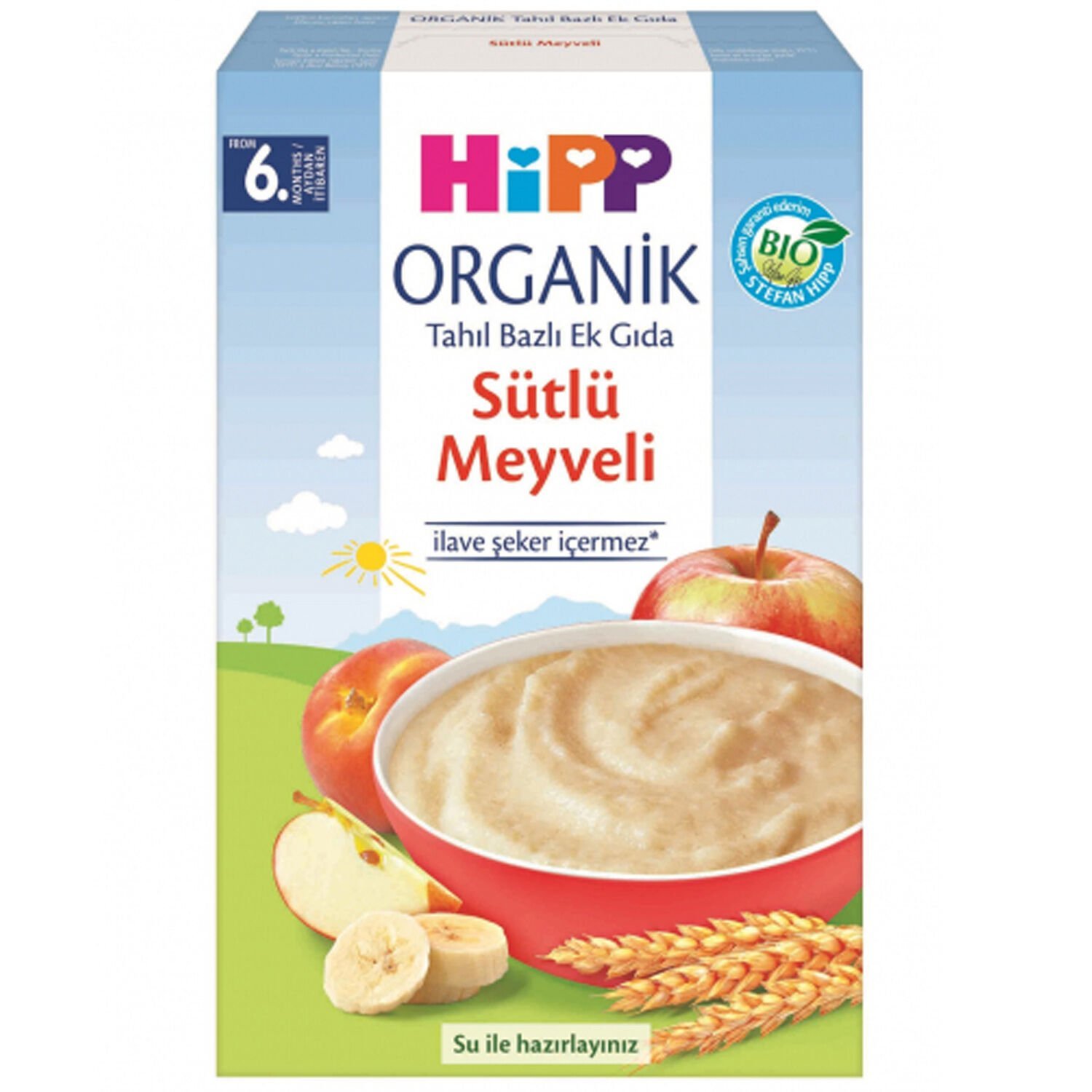 Hipp Organik Sütlü Meyveli Tahıl Bazlı 6+ Ay Kaşık Maması 250 gr