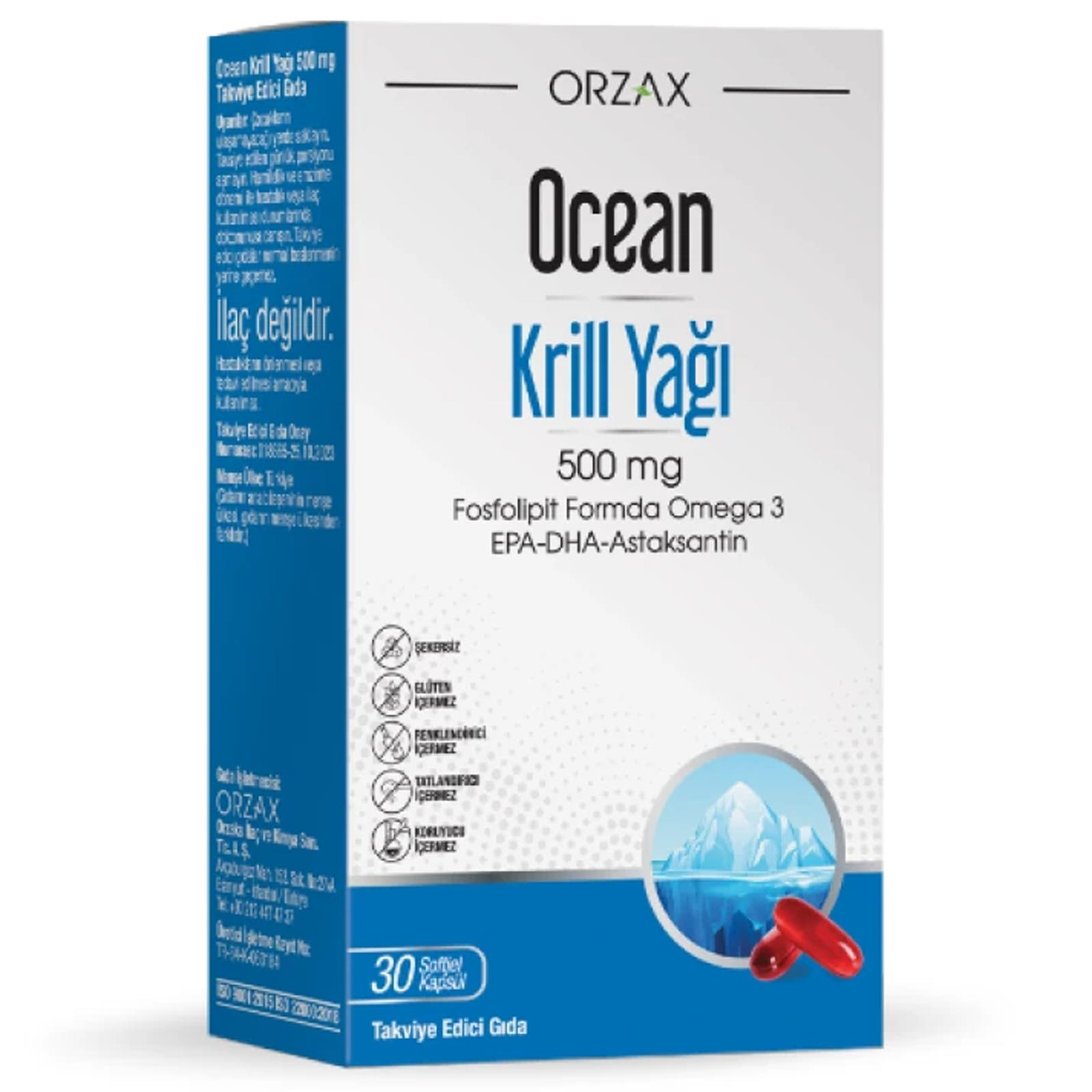 Ocean Krill Oil 500 mg 30 Softjel Kapsül