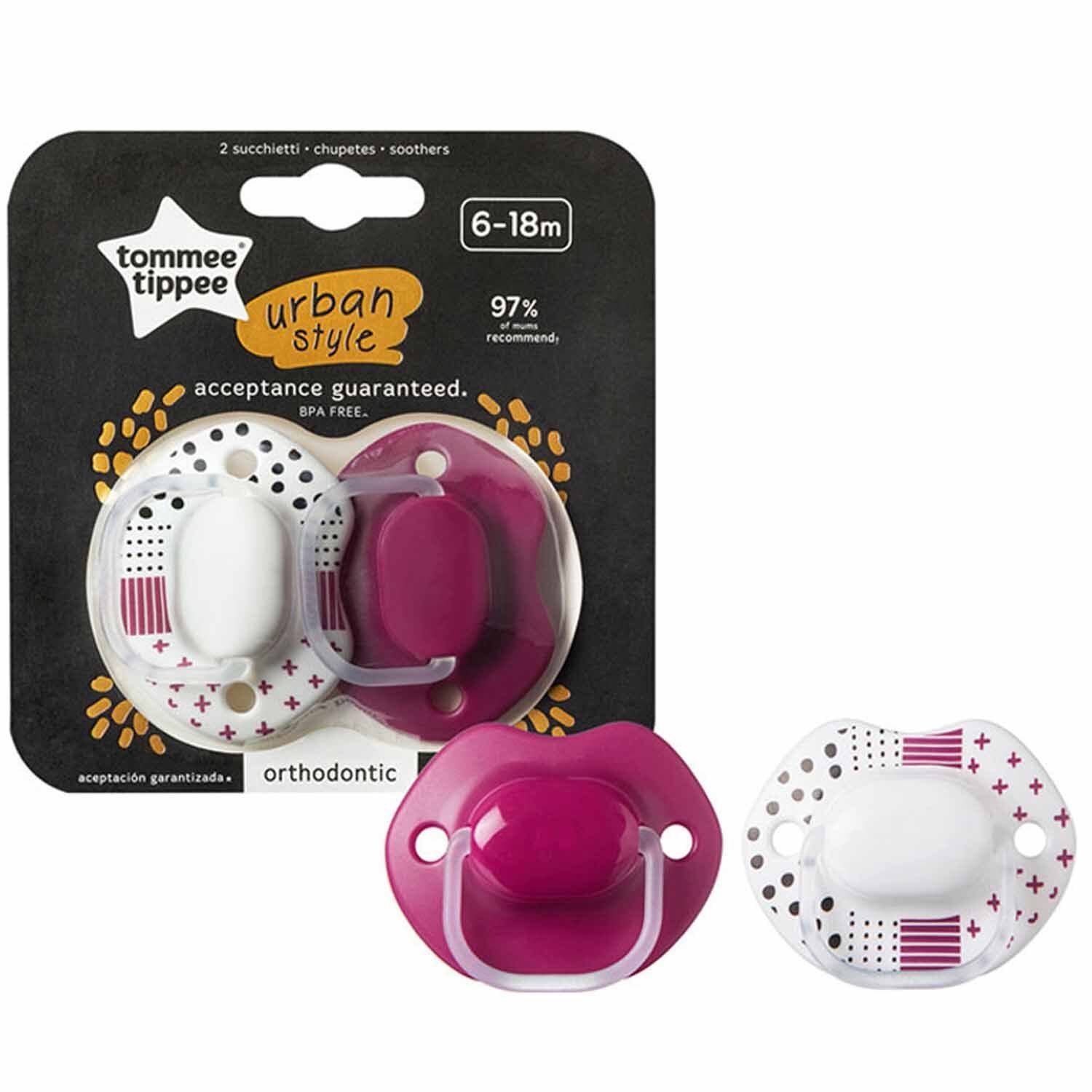 Tommee Tippee Urban Style 2li Emzik 6-18 Ay Kız Rengi