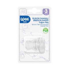 Wee Baby Silikon Damaklı No 3 Biberon Emziği Yoğun Akış