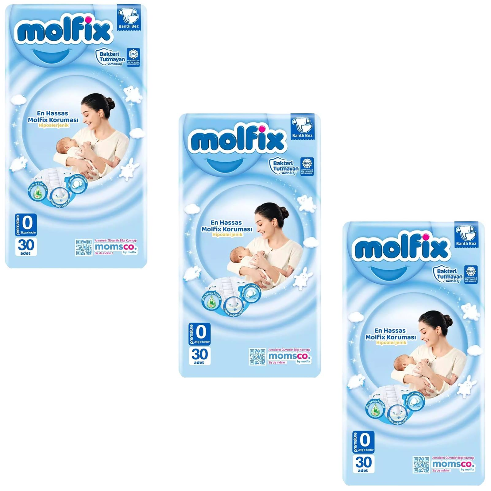 Molfix 0 Numara Prematüre 30 lu Bebek Bezi 3 ADET