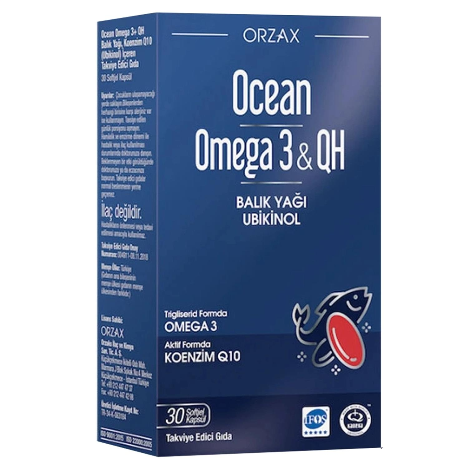 Ocean Omega 3 Balık Yağı QH 30 Kapsül
