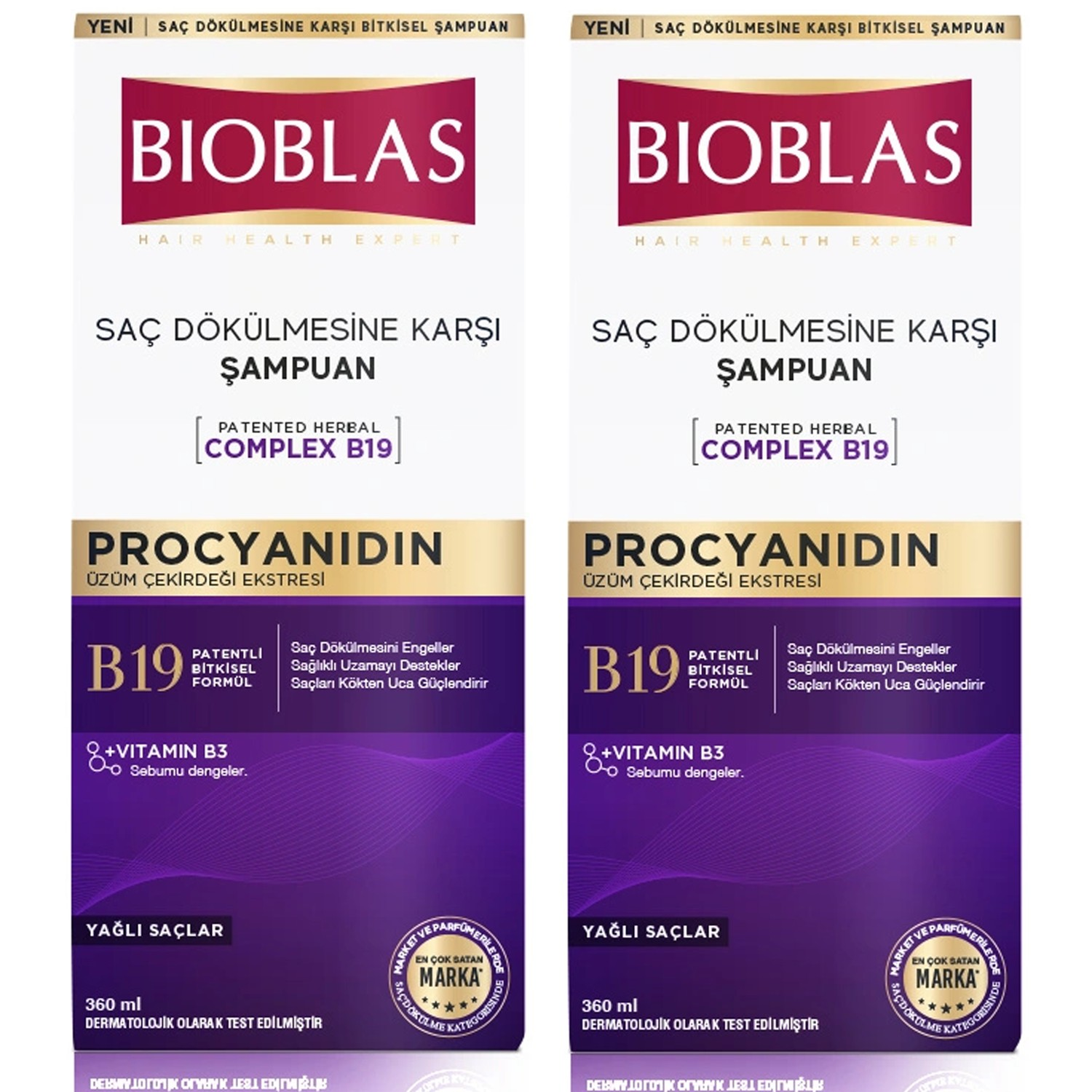 Bioblas Procyanidin Saç Dökülmesine & Yağlanmaya Karşı Şampuan 360 ml 2 ADET