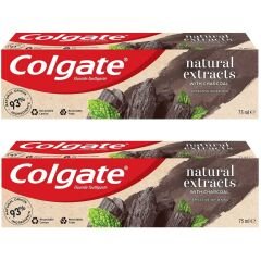 Colgate Natural Extracts Charcoal Aktif Kömür Diş Macunu 75 ml + 75 ml