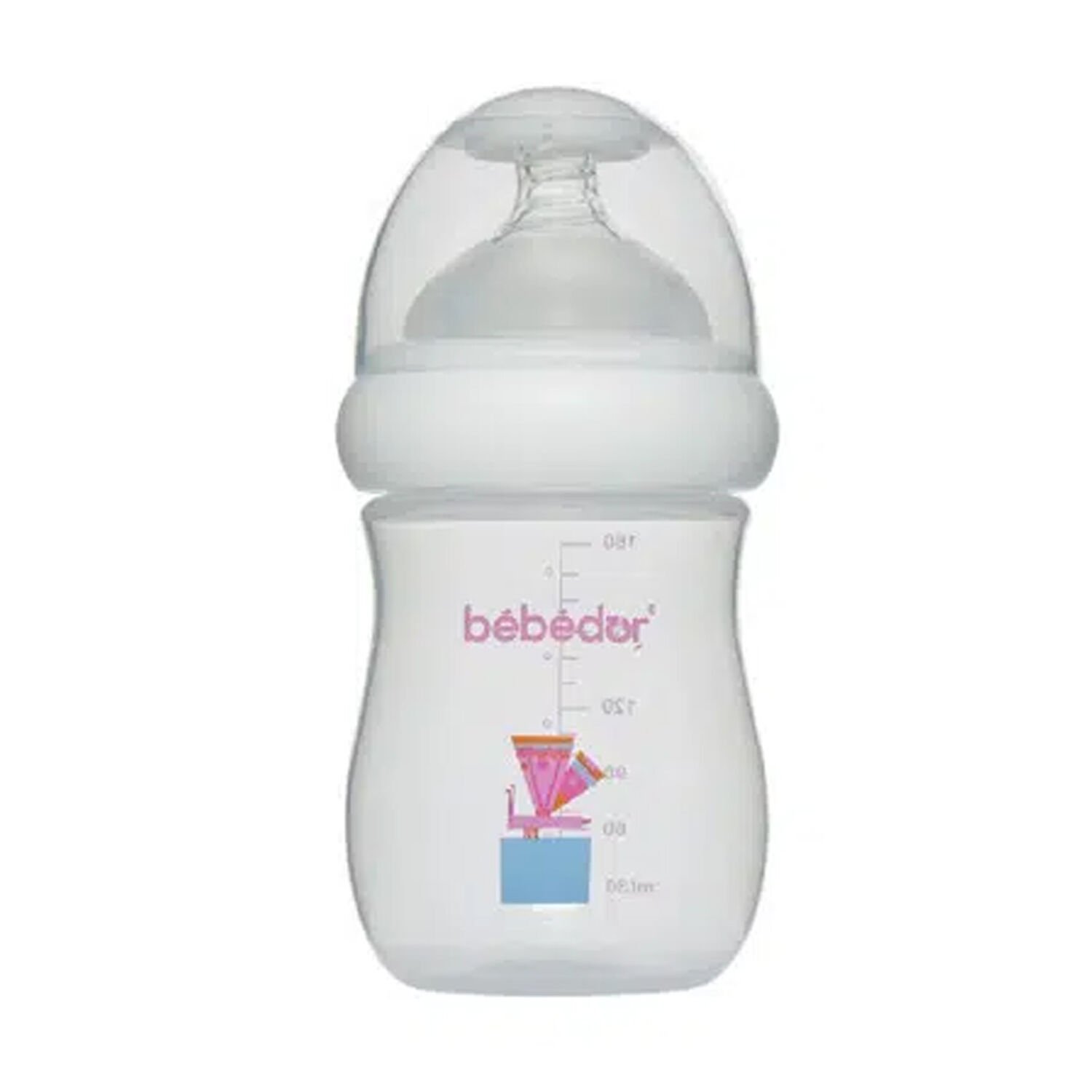 Bebedor Geniş Ağızlı Antikolik Sistem PP Biberon 180 ml Kelebek Desenli