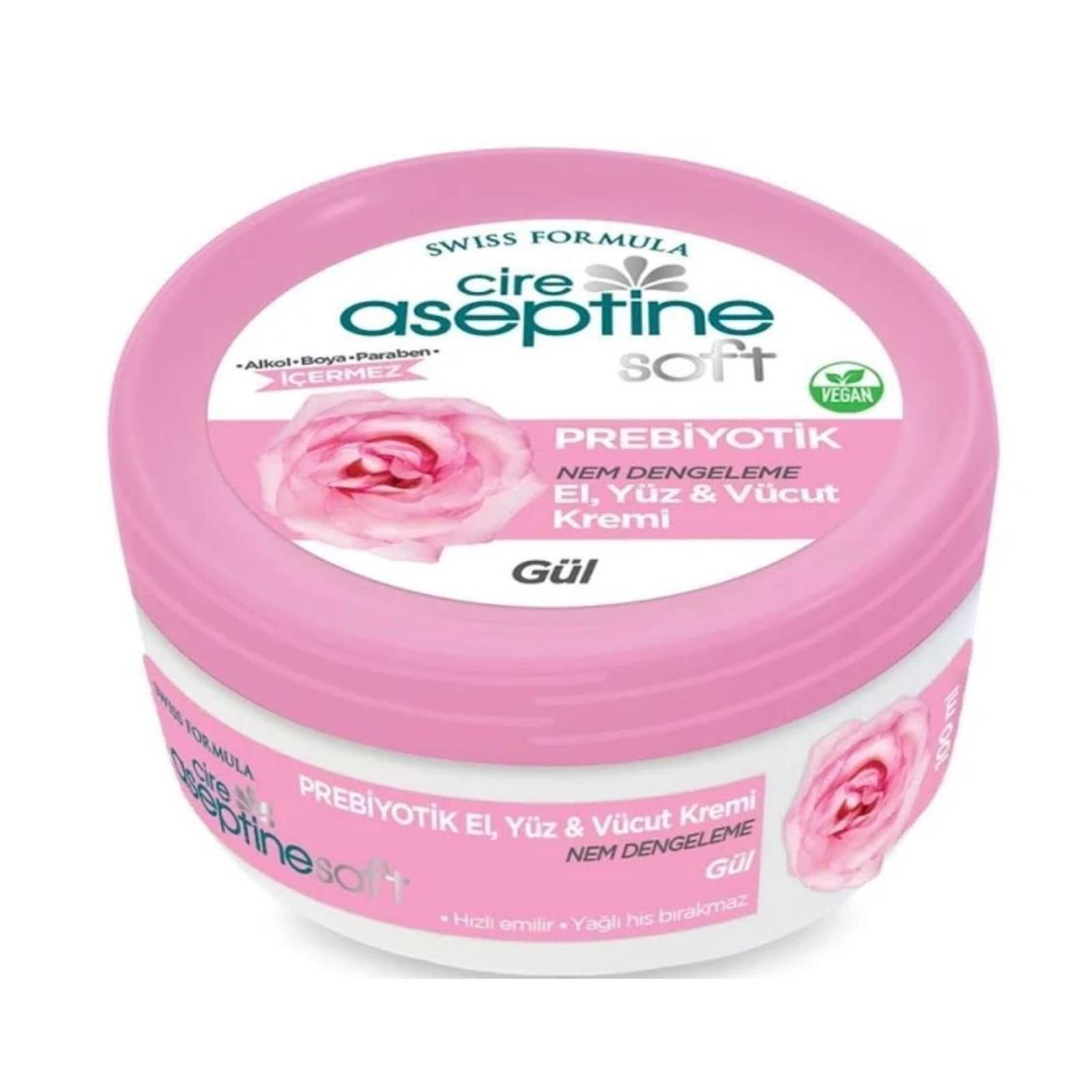 Cire Aseptine Soft Gül Özlü Nem Dengeleyici Ve Besleyici Prebiyotikli Krem 100 ml