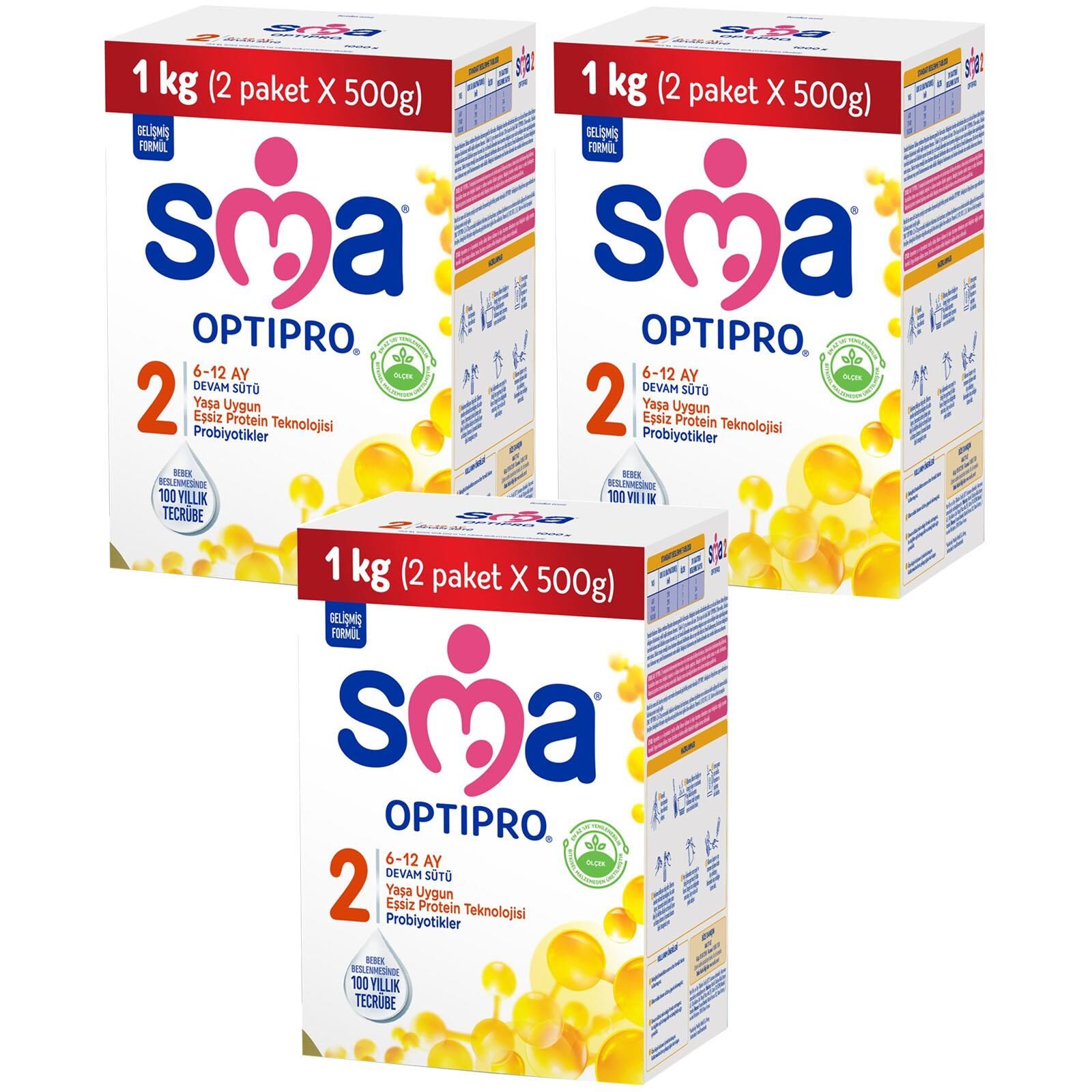 Sma Optipro Probiyotik 2 Devam Sütü 1000 gr 3 ADET
