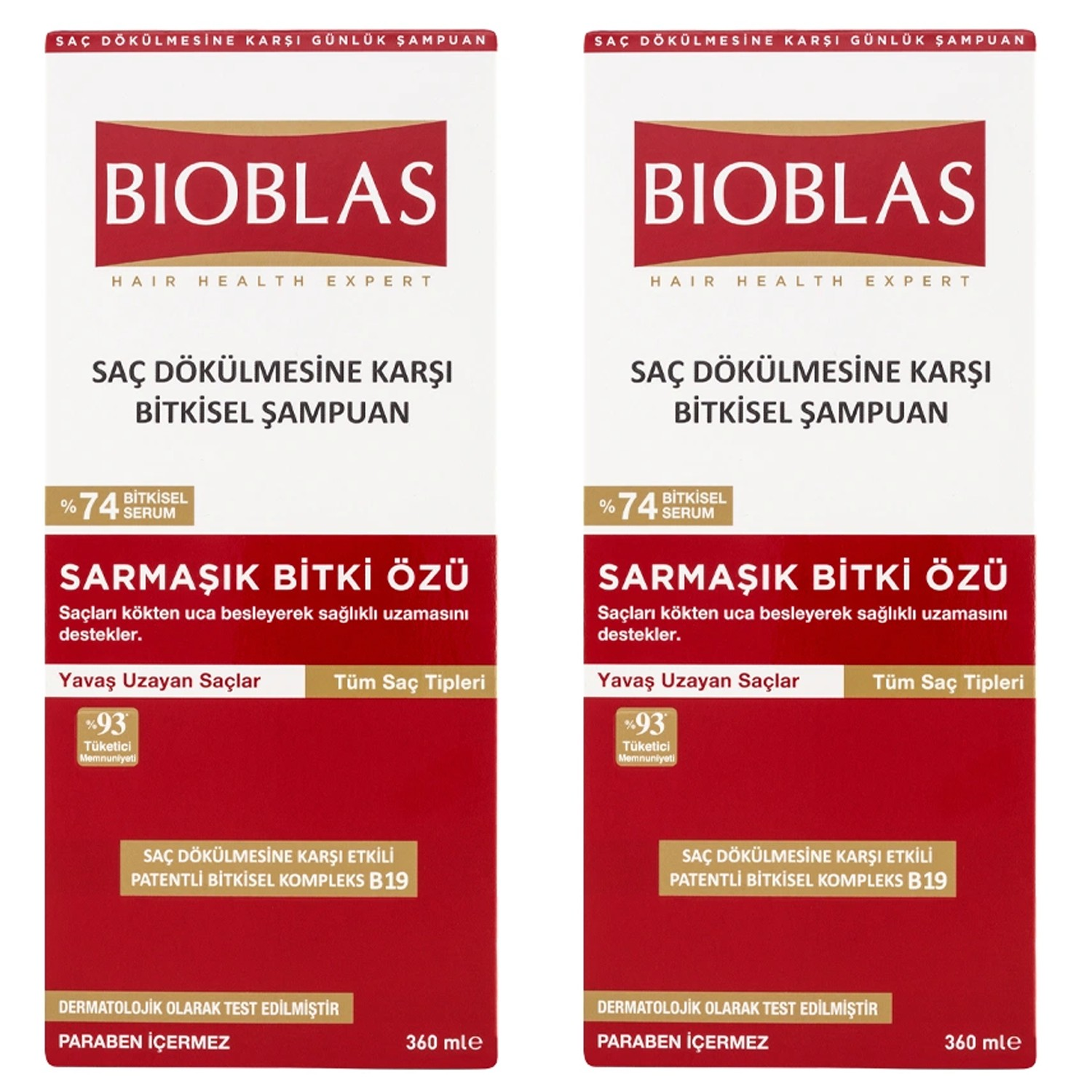 Bioblas Saç Dökülmesine Karşı Sarmaşık Bitki Özü Şampuan 360 ml 2 ADET