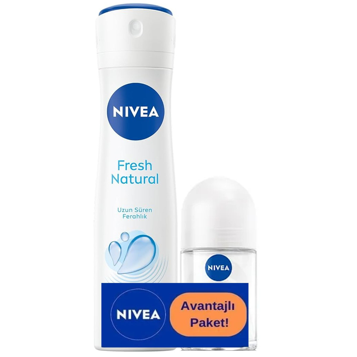 Nivea Fresh Natural Kadın Deodorant Sprey 150 ml + Roll-On 25 ml