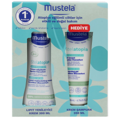 Mustela Stelatopia Lipit Yenileyici Krem 300 ml + Stelatopia Şampuan 200 ml Kofre
