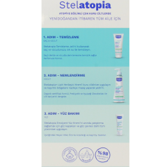 Mustela Stelatopia Bakım Seti Atopik Ve Kuru Ciltler İçin Lipit Yenileyici Krem + Şampuan + Yüz Kremi