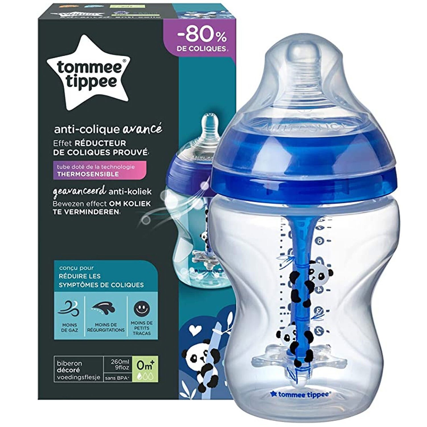Tommee Tippee Gelişmiş Antikolik Biberon 260 ml Mavi