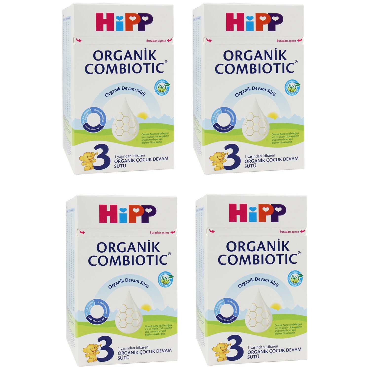 Hipp 3 Organik Combiotic 800 gr Devam Sütü 4 ADET