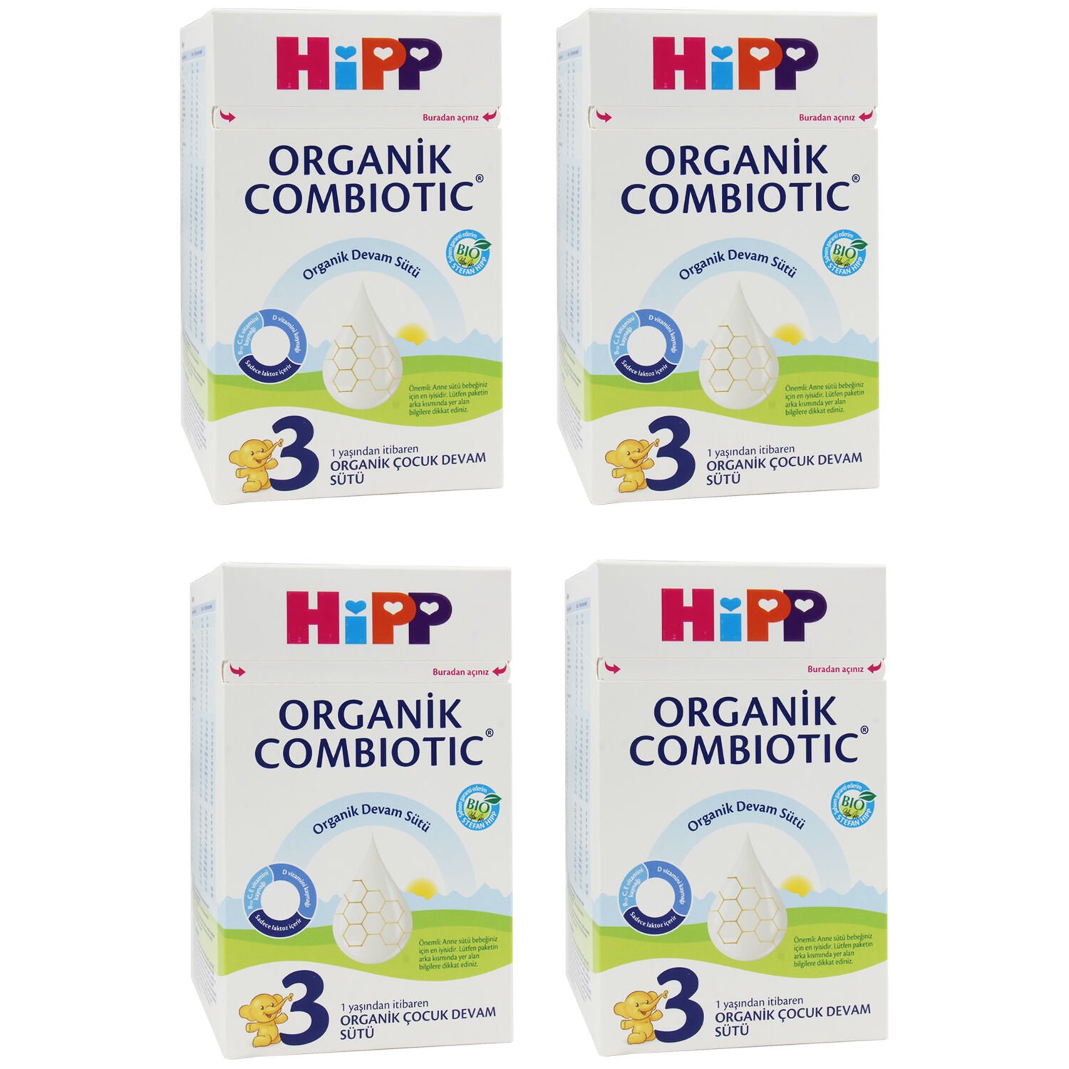 Hipp 3 Organik Combiotic 800 gr Devam Sütü 4 ADET
