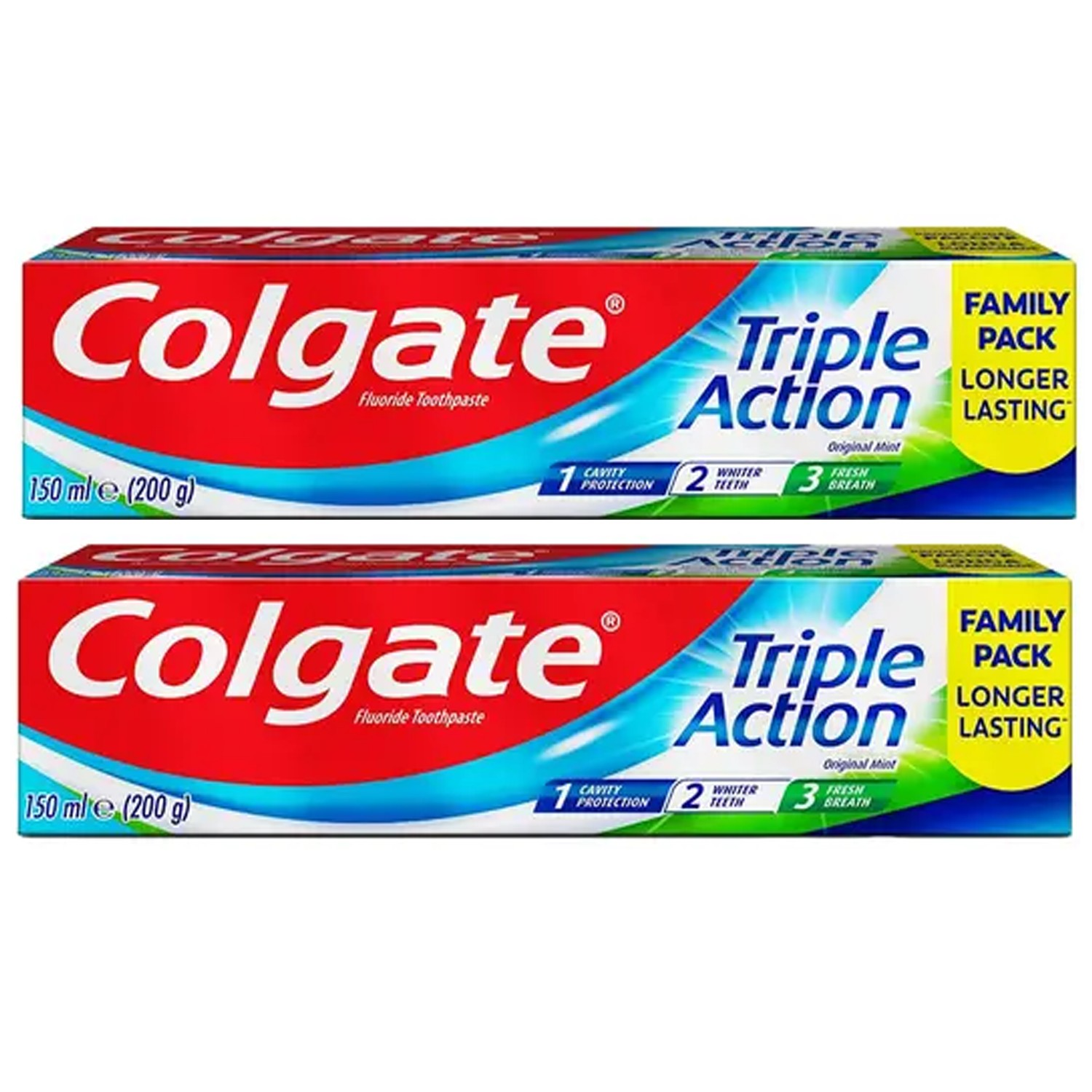 Colgate Üçlü Etki Beyazlatıcı Florürlü Diş Macunu 150 ml 2 ADET