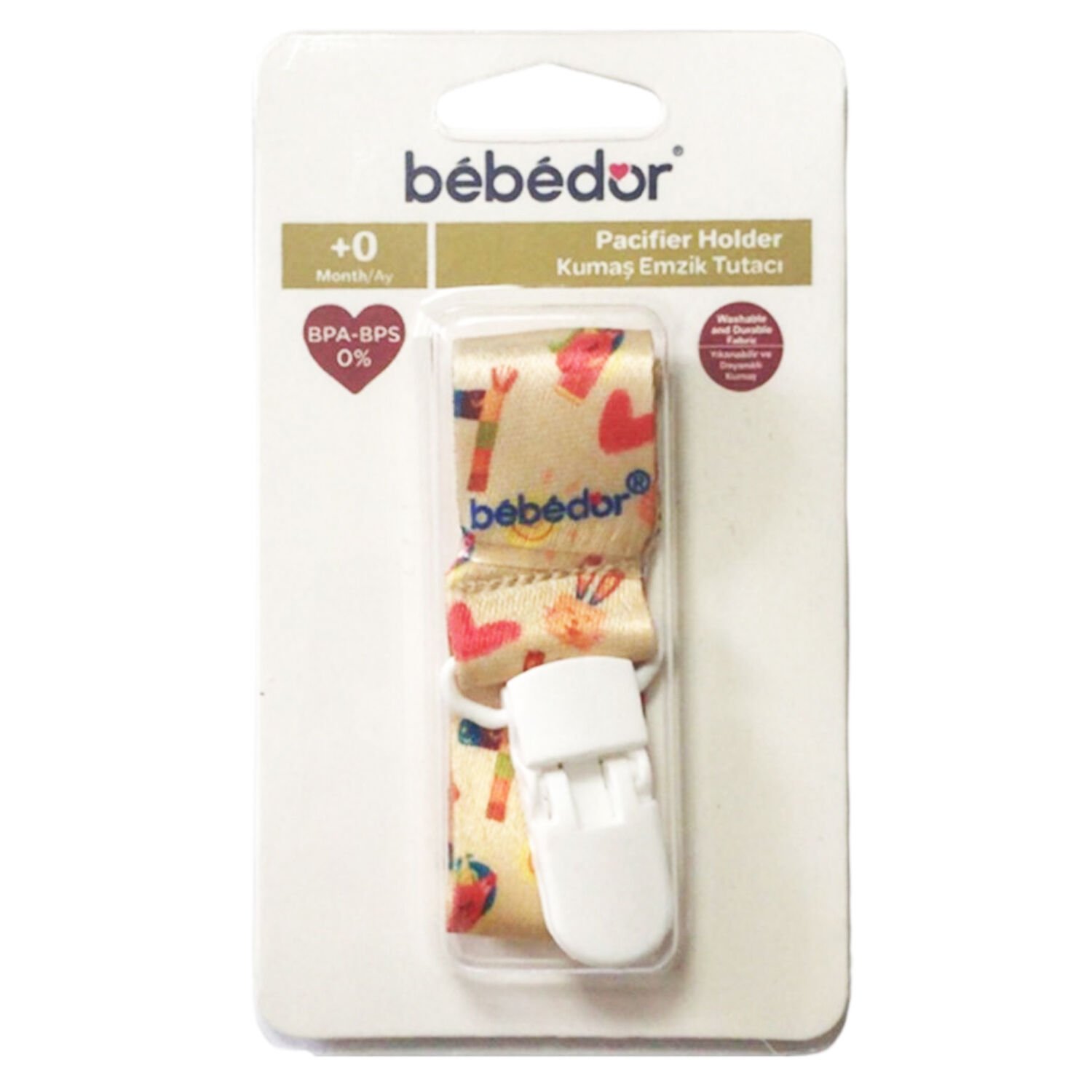 Bebedor Kumaş Emzik Tutacı +0 Ay Krem