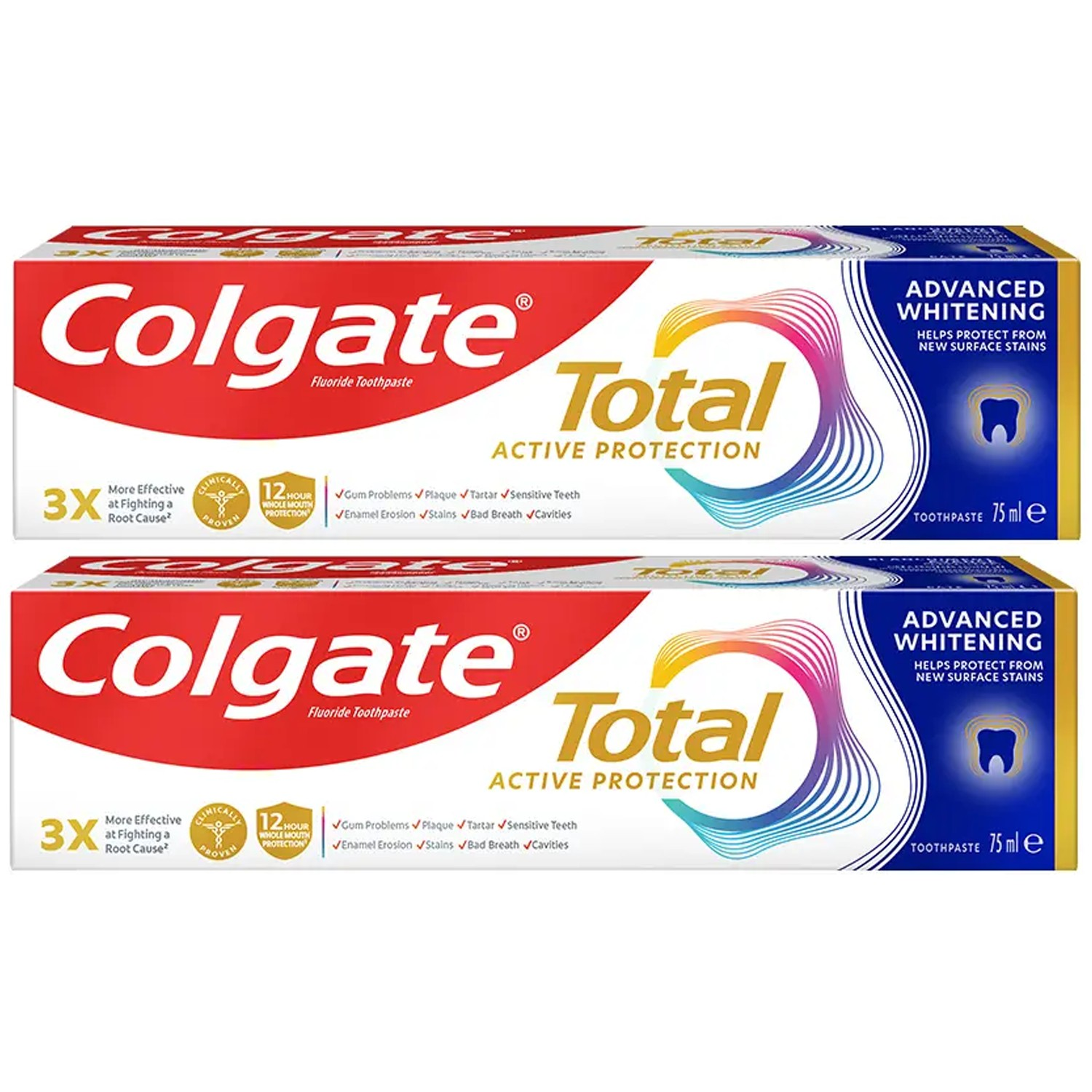 Colgate Total Gelişmiş Beyazlık Diş Macunu 75 ml 2 ADET