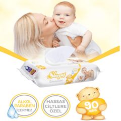 Sleepy Sensitive 90 lı 24 Paket Islak Mendil