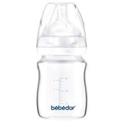 Bebedor Geniş Ağızlı Isıya Dayanıklı Cam Biberon 120 ml