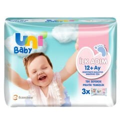 Uni Baby İlk Adım Islak Mendil 3 x 52'li