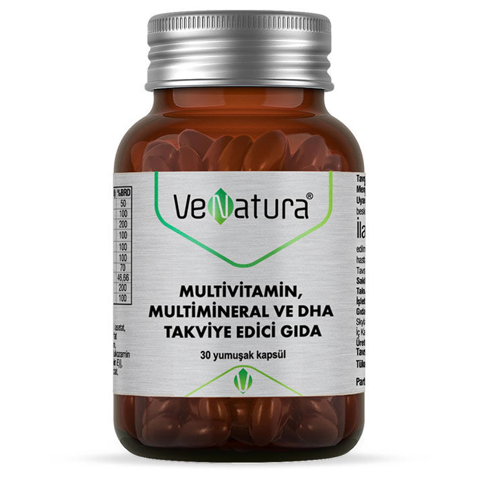 Venatura Multivitamin Multimineral Ve DHA 30 Kapsül