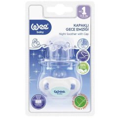 Wee Baby Kapaklı Gece Emziği No 1 0-6 Ay Mavi