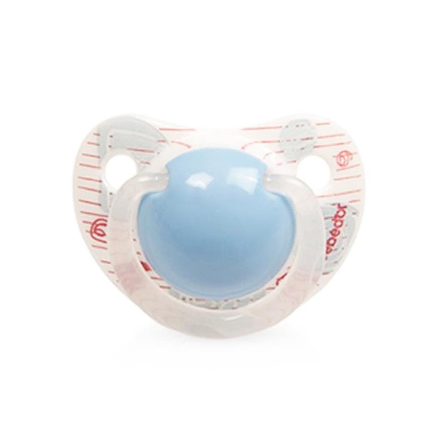 Bebedor Desenli Silikon Damaklı Uç No 1 Emzik 0-6 Ay Mavi