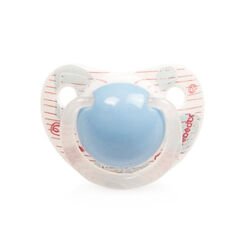 Bebedor Desenli Silikon Damaklı Uç No 1 Emzik 0-6 Ay Mavi