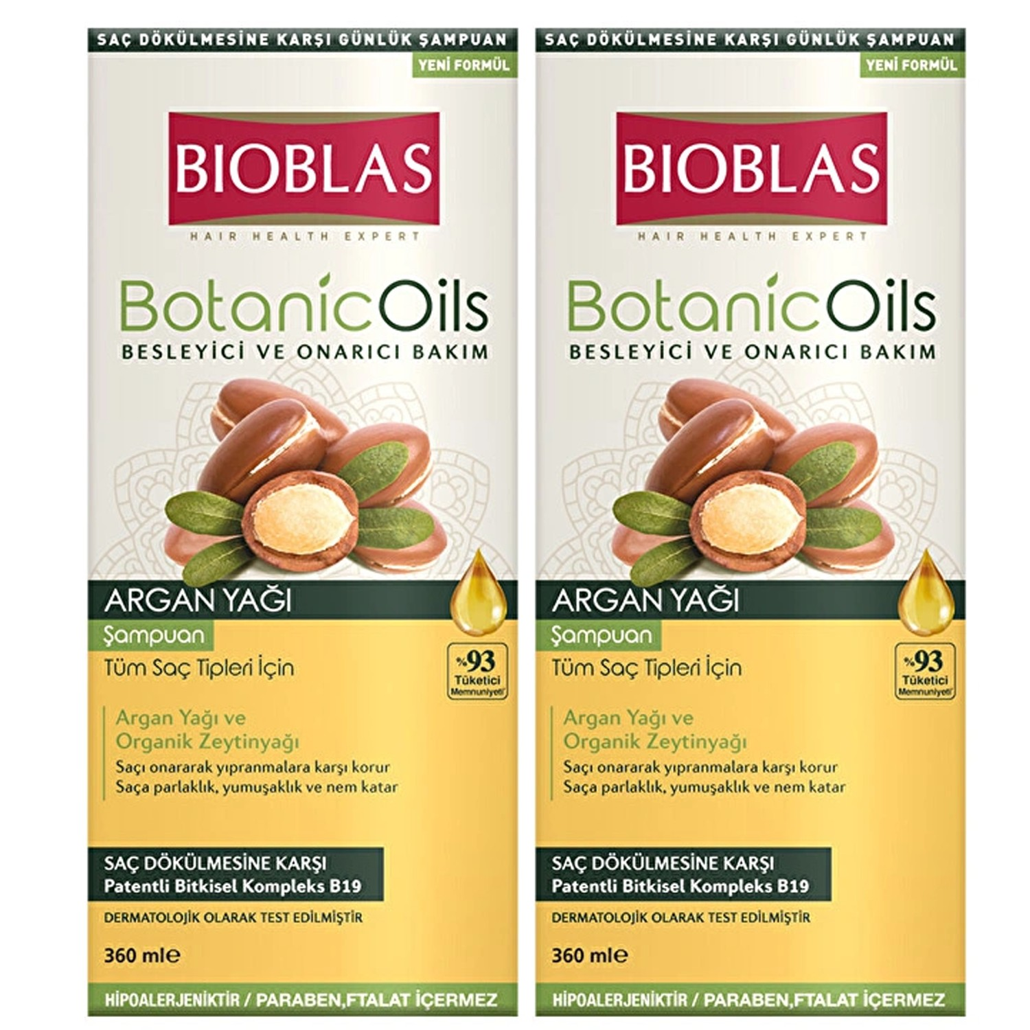 Bioblas Botanic Oils Argan Yağlı Şampuan 360 ml 2 ADET
