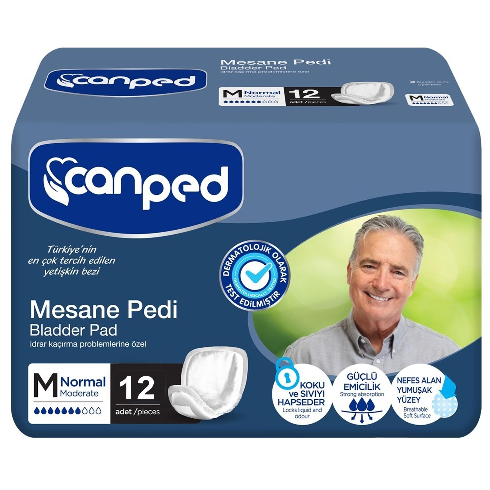 Canped Orta Boy M Beden 12 li Erkek Mesane Pedi