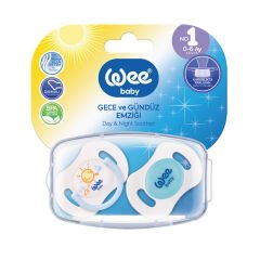 Wee Baby 152 Gece Ve Gündüz No 1 0-6 Ay 2 li Emzik Mavi