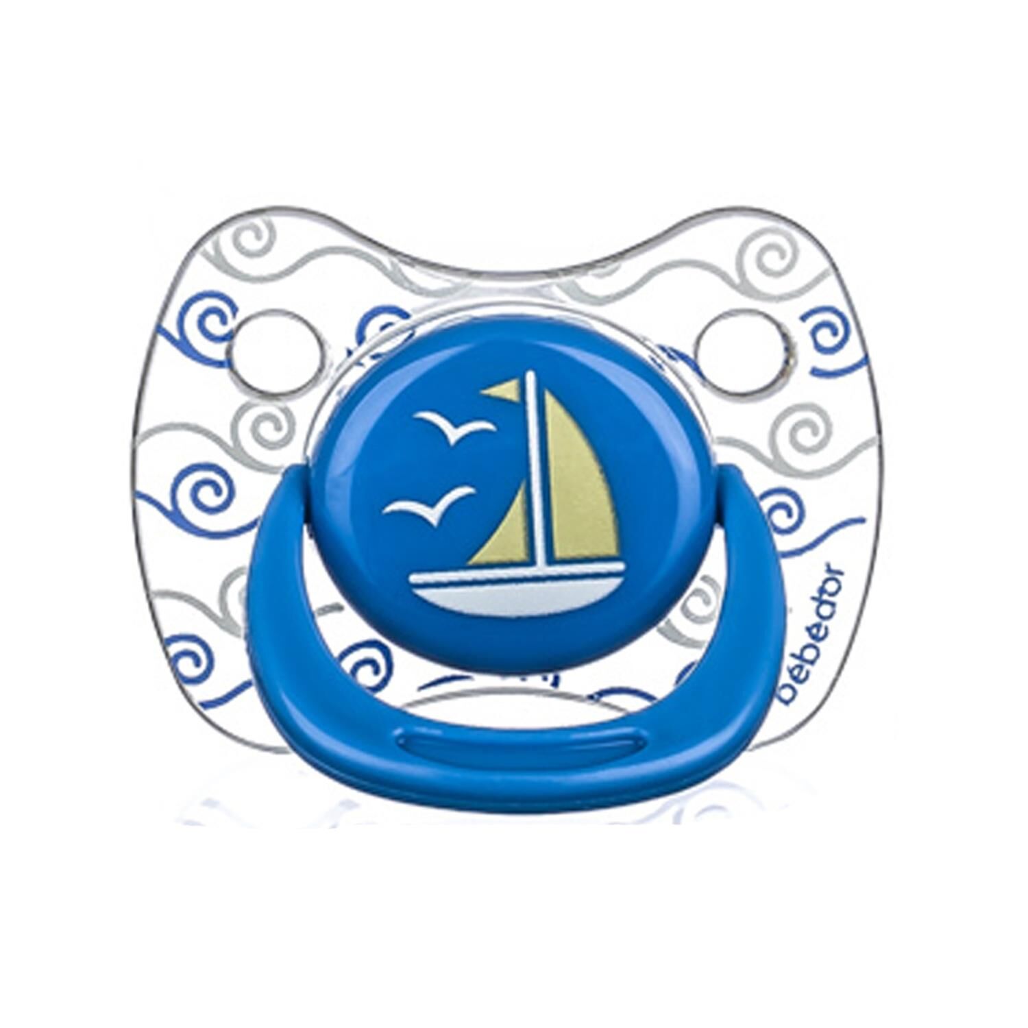 Bebedor 171 Şeffaf Silikon Damaklı Emzik 0-6 Ay Mavi