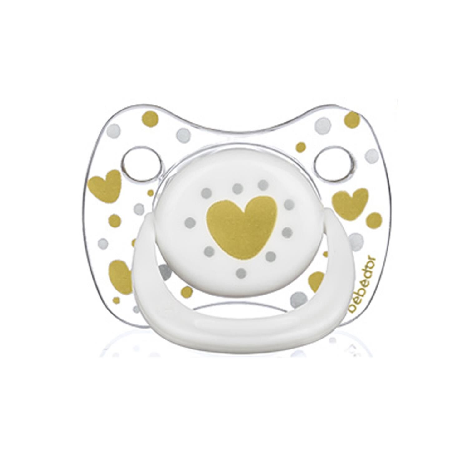 Bebedor 171 Şeffaf Silikon Damaklı Emzik 0-6 Ay Beyaz