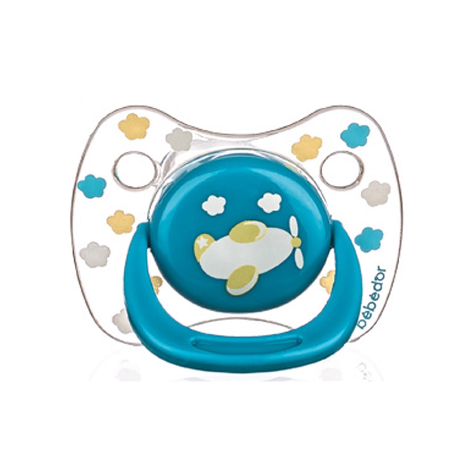 Bebedor 171 Şeffaf Silikon Damaklı Emzik 0-6 Ay Turkuaz