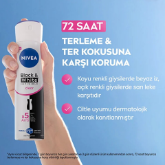 Nivea Black White Invisible Clear Kadın Sprey Deodorant 200 ml