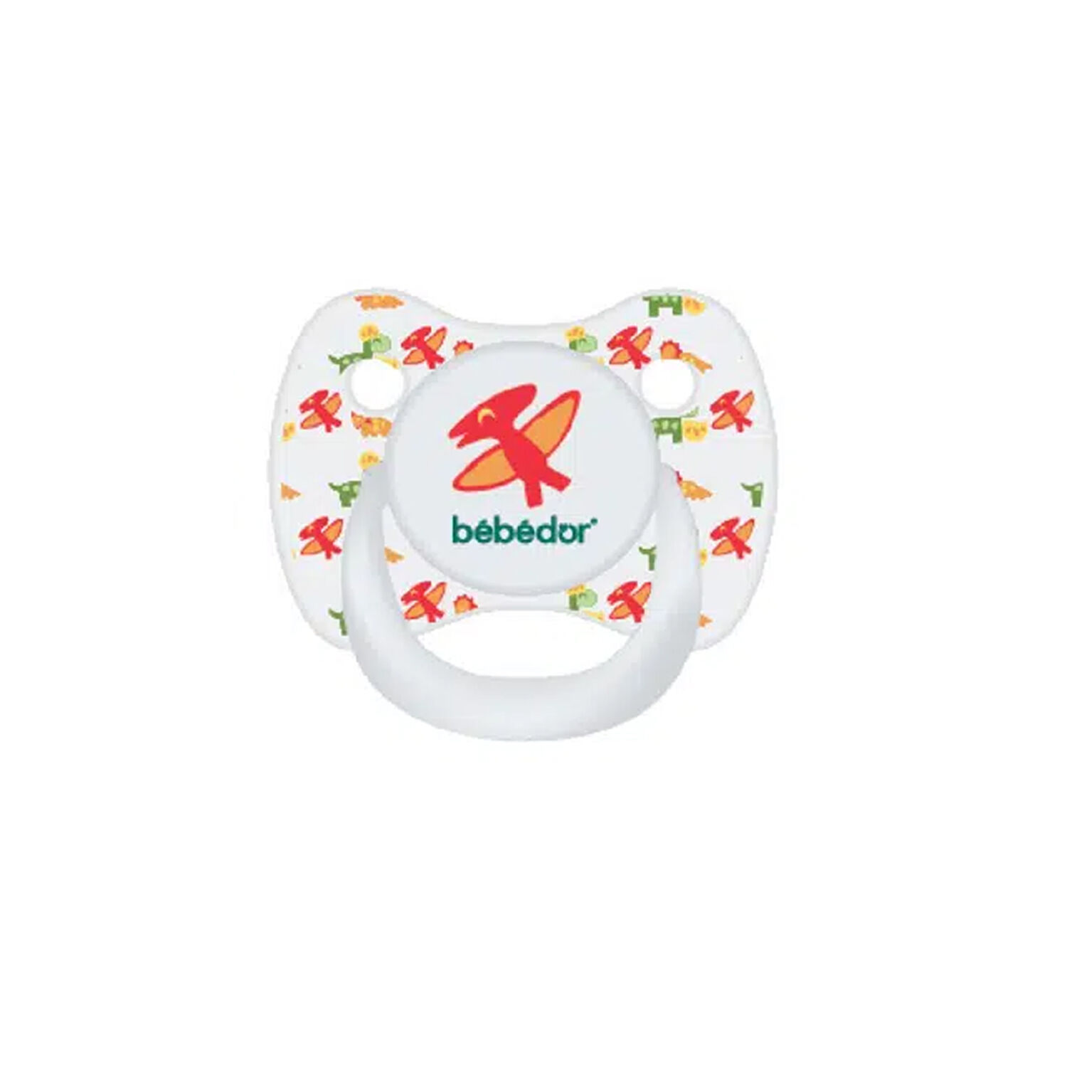 Bebedor 172 Tritan Damaklı Şeffaf Emzik No 2 6-18 Ay Kırmızı